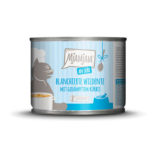 MjAMjAM – blanchierte Wildente mit gedämpftem Kürbis an Soße