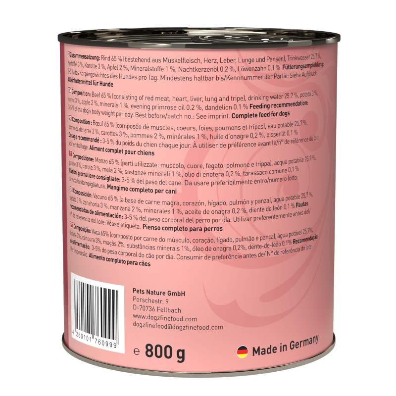 dogz finefood® CLASSIC N° 2 - Rind