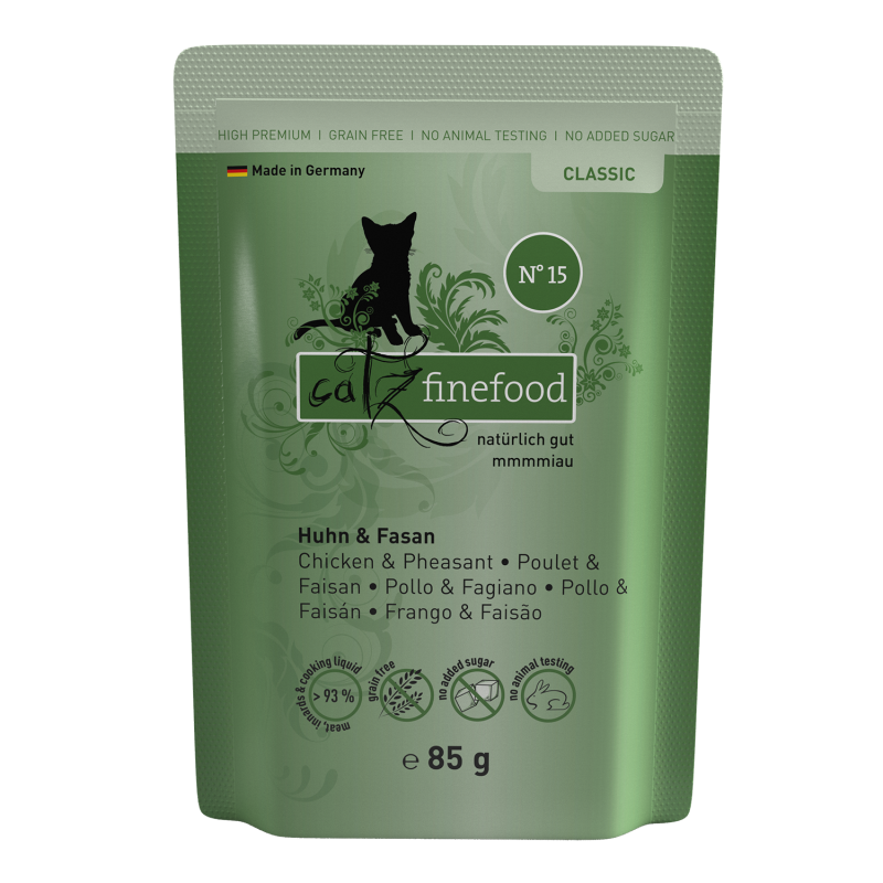 Catz Finefood Katzenfutter – Huhn & Fasan (getreidefrei)