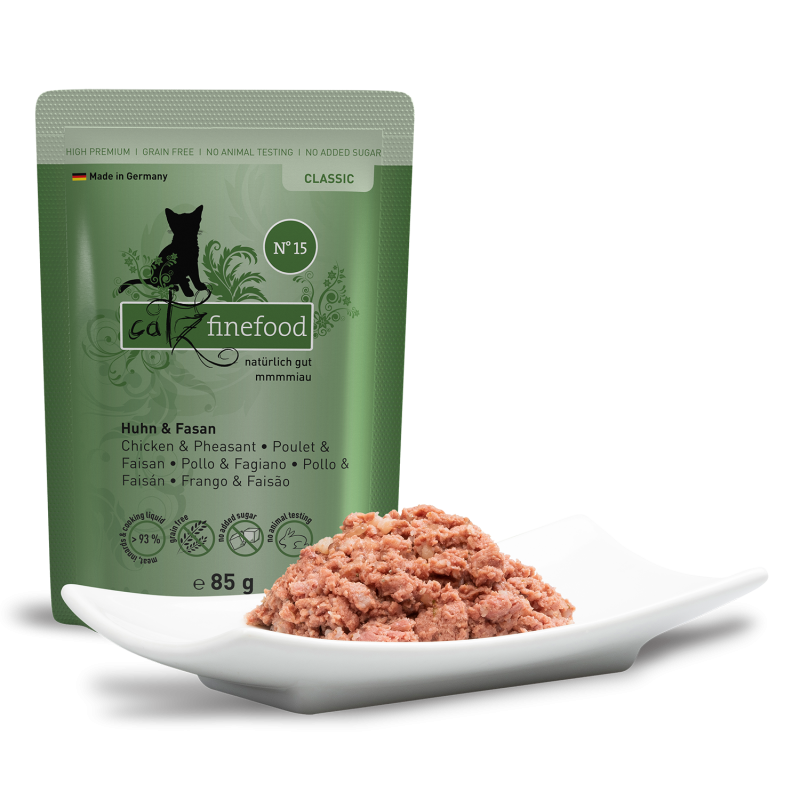 Catz Finefood Katzenfutter – Huhn & Fasan (getreidefrei)