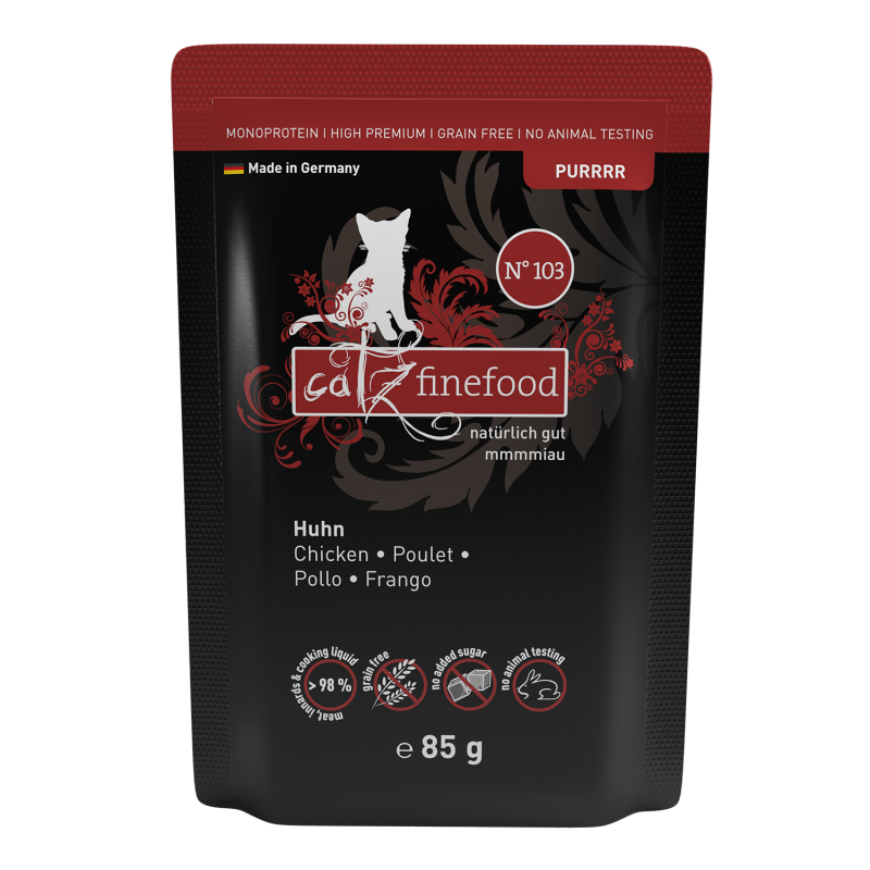 Catz Finefood Purrrr Katzenfutter – Huhn (Monoprotein, getreidefrei)