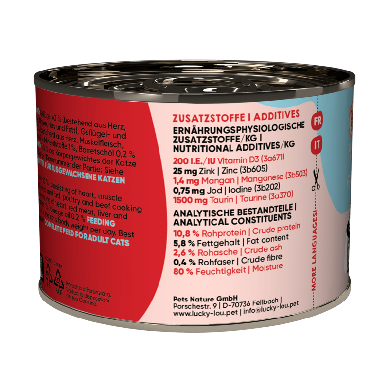 Lucky Lou® Lifestage Adult Katzenfutter – Geflügel & Rind (getreidefrei)