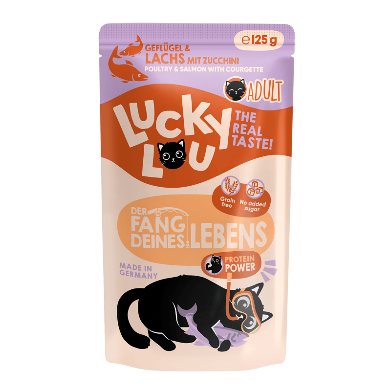 Lucky Lou® Lifestage Adult Katzenfutter – Geflügel & Lachs (getreidefrei)