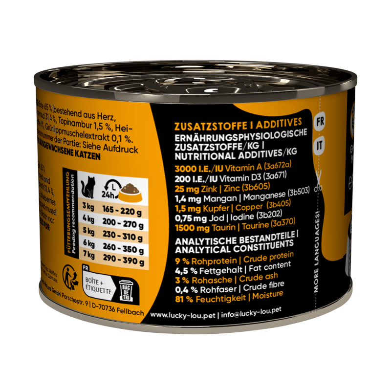 Lucky Lou® SuperMono Katzenfutter – Ente (Monoprotein, getreidefrei)