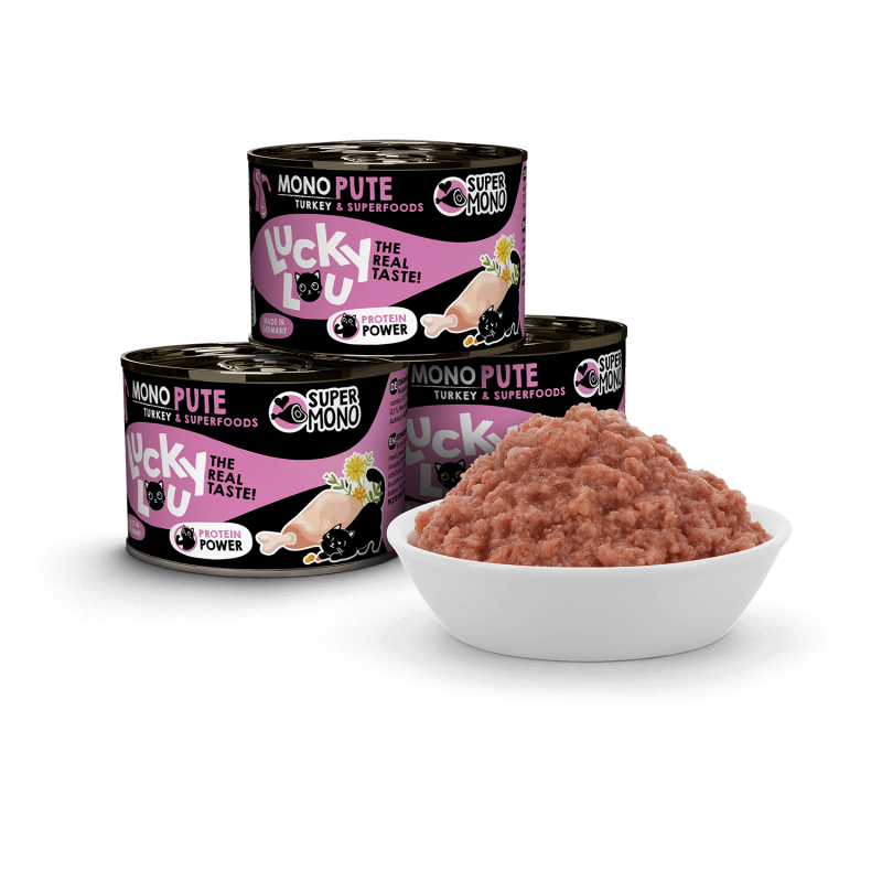 Lucky Lou® SuperMono Katzenfutter – Pute (Monoprotein, getreidefrei)