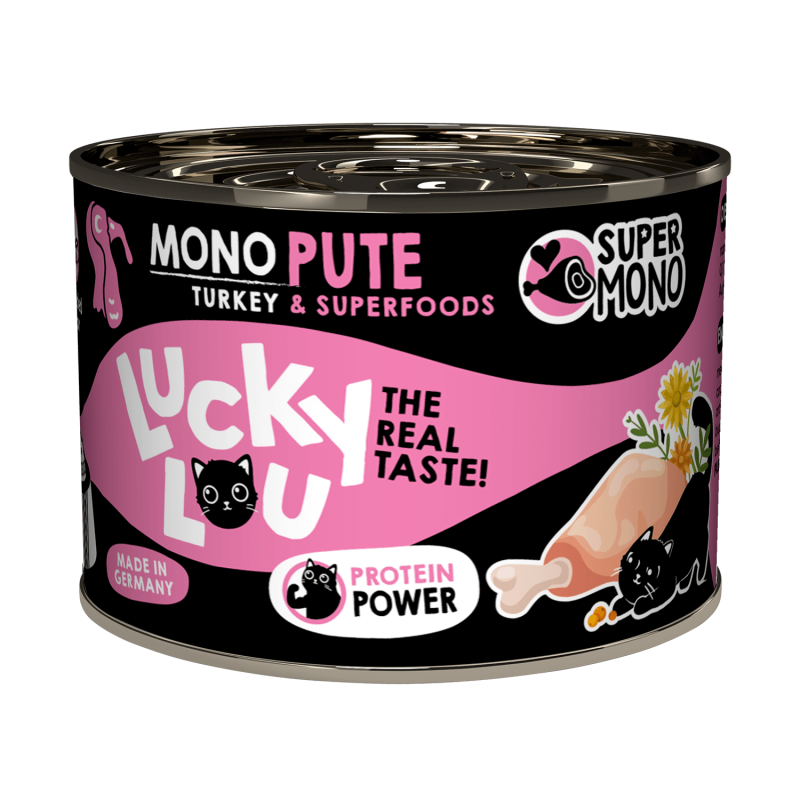 Lucky Lou® SuperMono Katzenfutter – Pute (Monoprotein, getreidefrei)