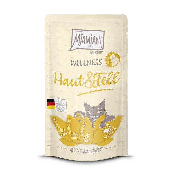 MjAMjAM Wellness Katzenfutter – Haut und Fell Huhn
