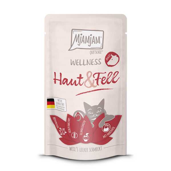 MjAMjAM Wellness Katzenfutter – Haut & Fell mit Rind