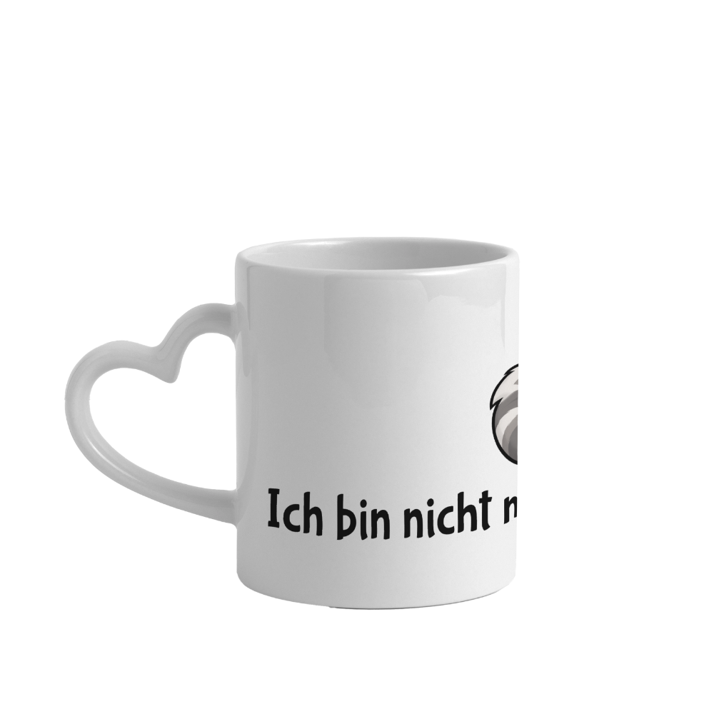 Panoramatasse mit Herzhenkel - Weiß