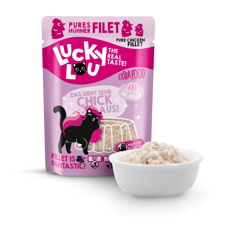 Lucky Lou Extrafood Hühnerfilet in Gelee 70g Pouch