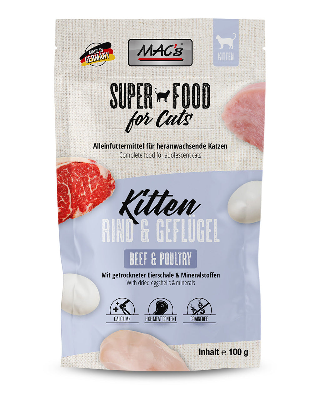MAC's Cat Pouchpack Kitten Rind & Geflügel