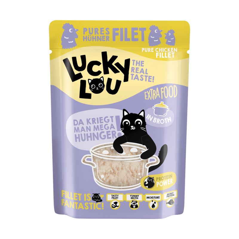 Lucky Lou® Extra Food Hühnerfilet in Sud 70g Pouch