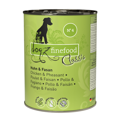 dogz finefood® CLASSIC N° 4 - Huhn & Fasan