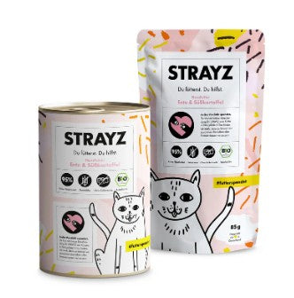 Strayz Katzenfutter – Ente & Süßkartoffel (getreidefrei)
