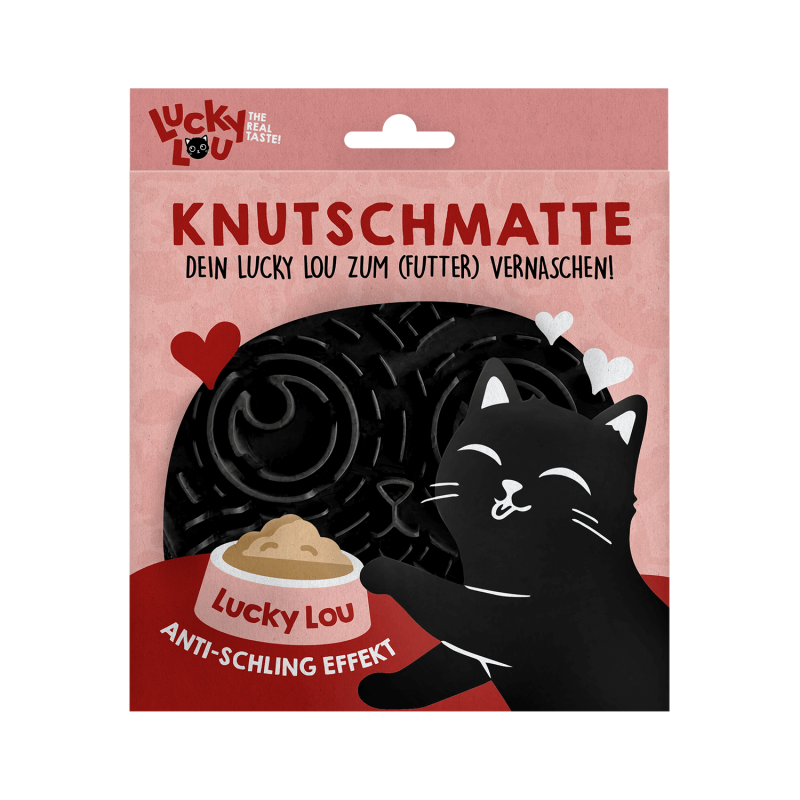 Lucky Lou® Knutschmatte – Beschäftigungs- & Schleckmatte für Katzen