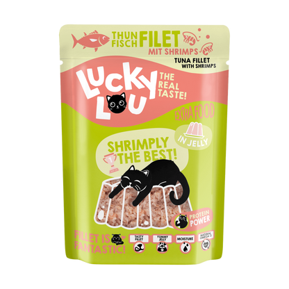 Lucky Lou® Extrafood Thunfisch & Shrimps in Gelee 70g Pouch