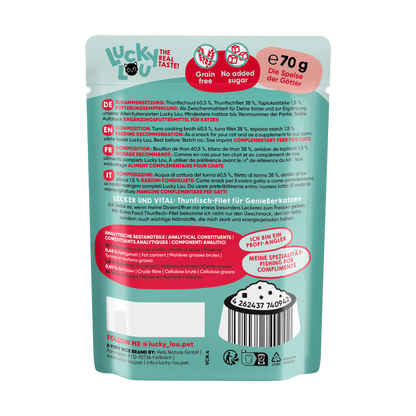 Lucky Lou® Extrafood Thunfischfilet in Gelee 70g Pouch