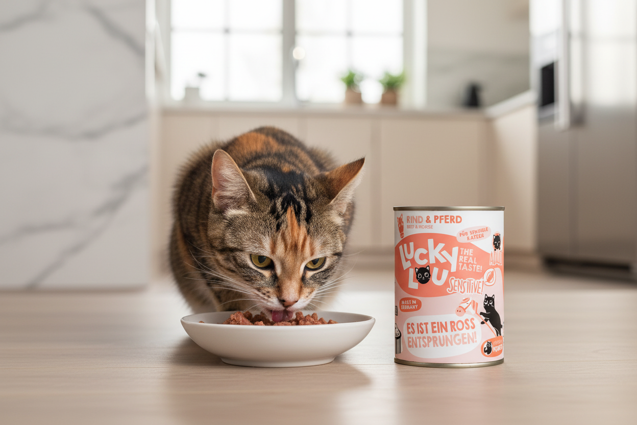 hochwertiges getreidefreies Nassfutter Katzen senetiv von Lucky Lou