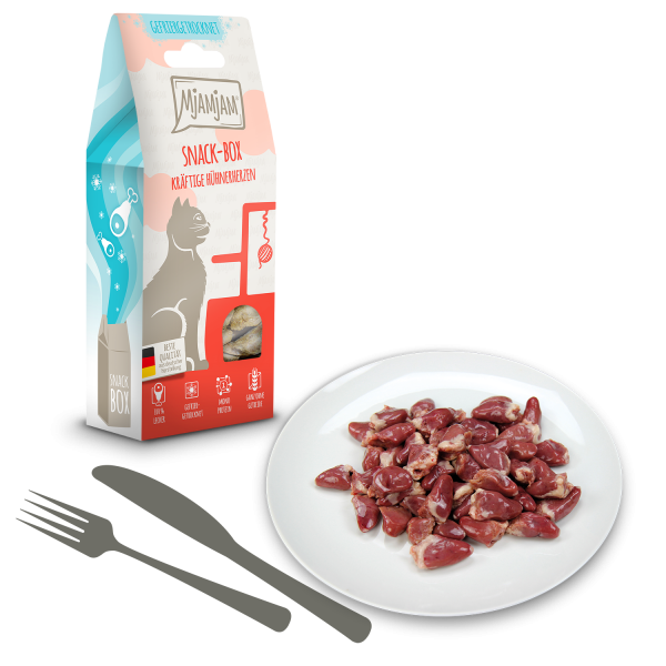 MjAMjAM Snackbox - kräftige Hühnerherzen