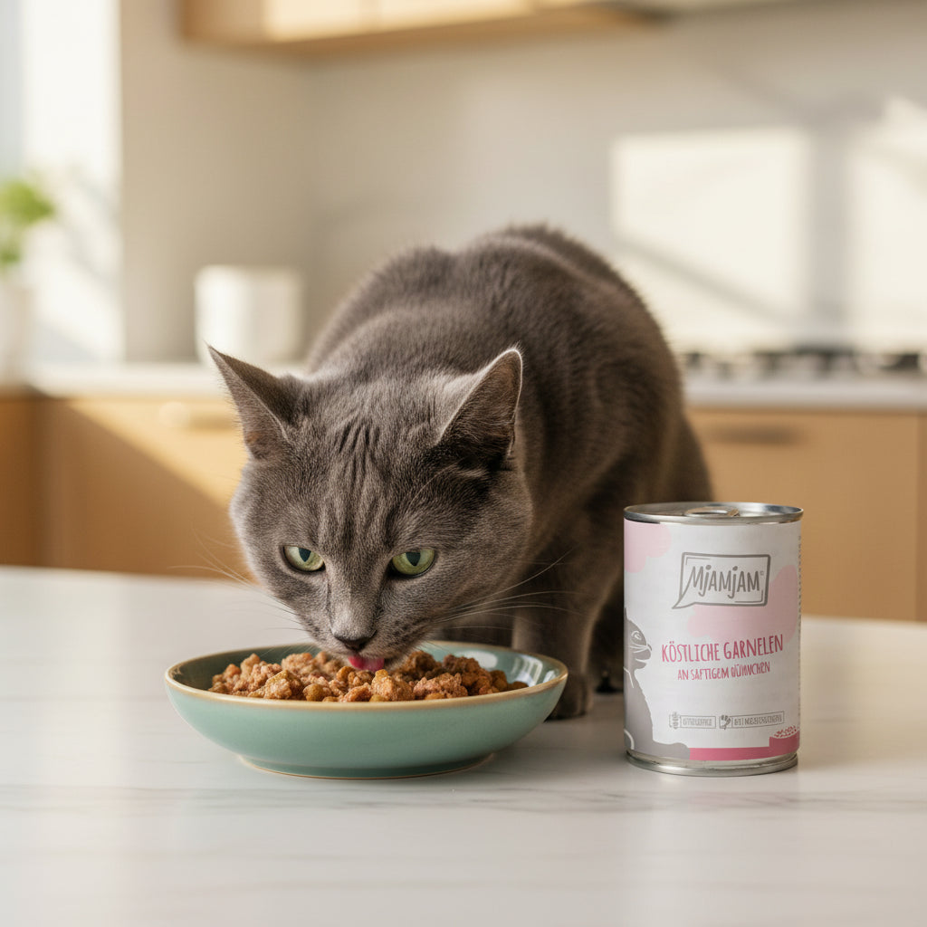 hochwertiges Nassfutter für Katzen von Mjamjam getreidefre