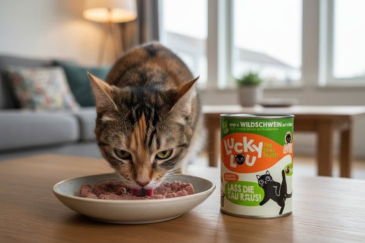 hochwertiges Nassfutter für Katzen Wildschwein von Lucky Lou