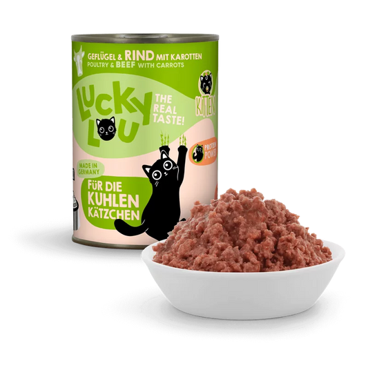 getreide- und zuckerfreis Nassfutter für Kitten von Lucky Lou
