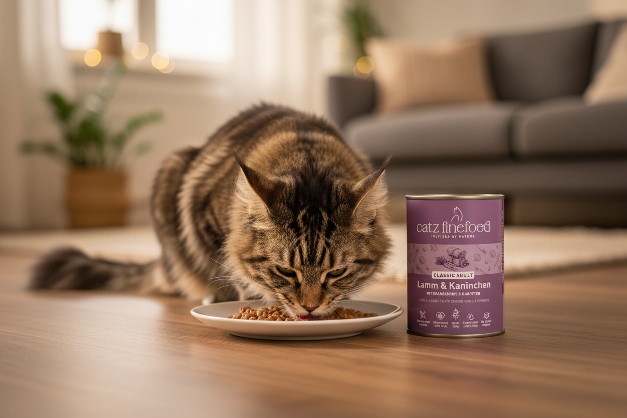 Lamm und Kanninchen hochwertiges Nassfutter für Katzen von Catz Finefood