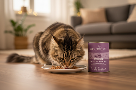 Lamm und Kanninchen hochwertiges Nassfutter für Katzen von Catz Finefood