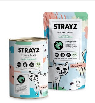 Strayz Katzenfutter – Lachs & Brokkoli (getreidefrei)