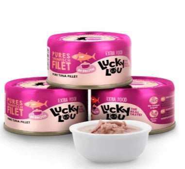 Lucky Lou® Extra Food Thunfischfilet in Sud 70g Dose