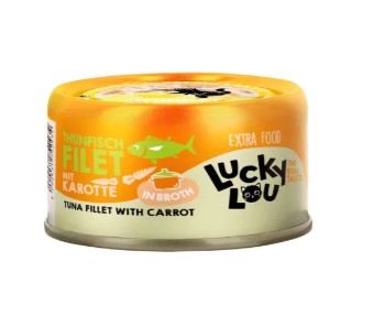 Lucky Lou® Extra Food – Thunfisch mit Karotte in Sud (70 g Dose)