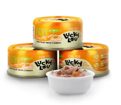 Lucky Lou® Extra Food Thunfisch mit Karotte in Sud 70g Dose