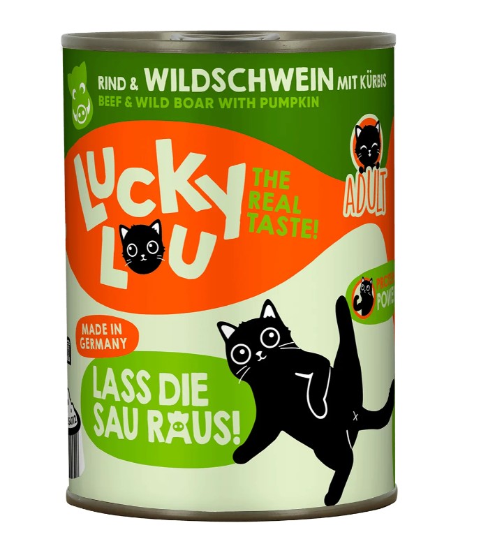 Lucky Lou® Lifestage Adult Katzenfutter – Rind & Wildschwein (getreidefrei)