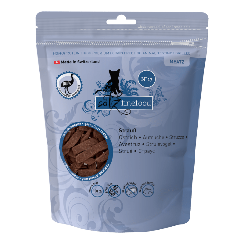 Catz Finefood Katzenfutter – Meatz Strauß (getreidefrei) - PawschowLeckerlies