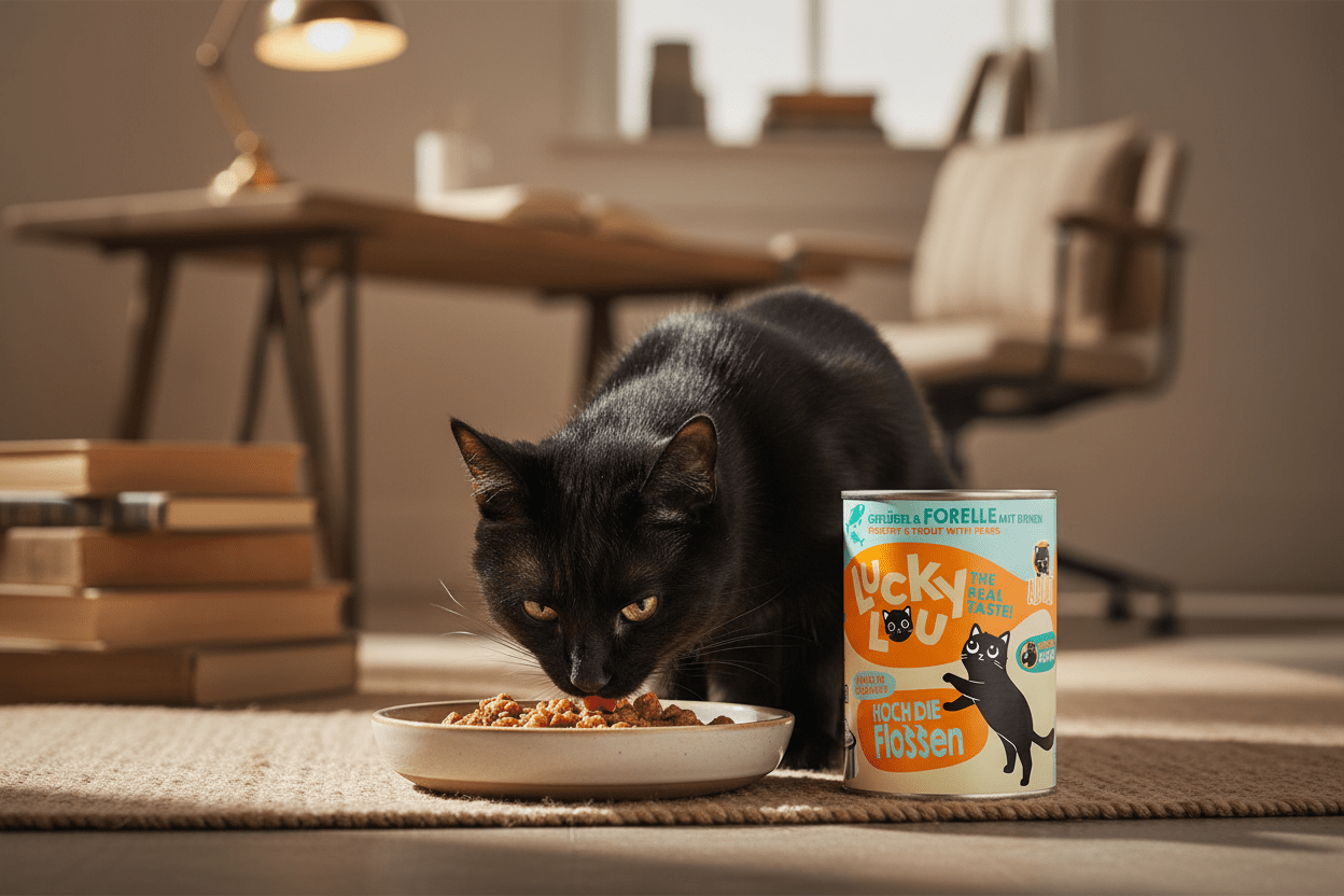 Lucky Lou® Lifestage Adult Katzenfutter – Geflügel & Forelle (getreidefrei) - PawschowNassfutter125g
