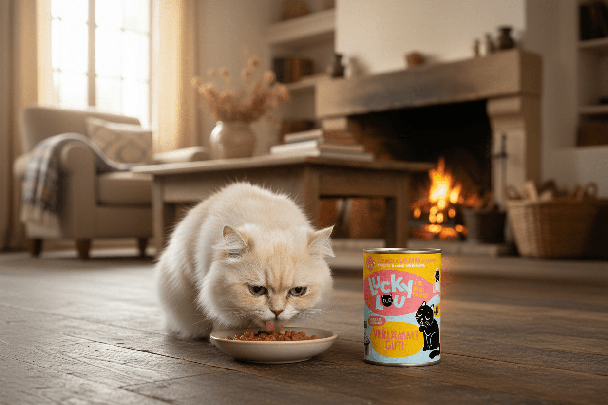 Lucky Lou® Lifestage Adult Katzenfutter – Geflügel & Lamm (getreidefrei) - PawschowNassfutter200g