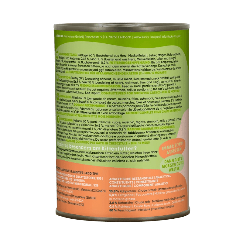 Lucky Lou® Lifestage Kitten Geflügel & Rind - PawschowNassfutter