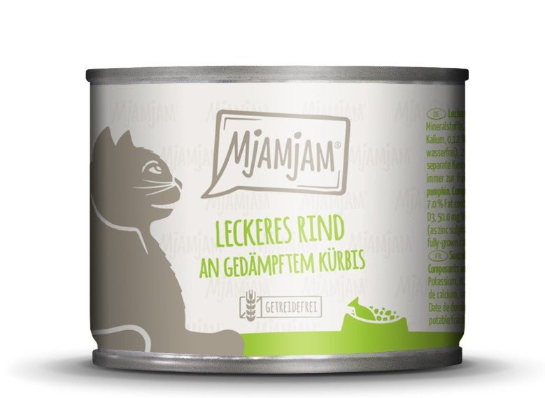 MjAMjAM - leckeres Rind an gedämpftem Kürbis - Pawschow Nassfutter200g