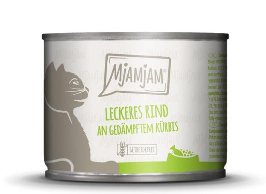 MjAMjAM - leckeres Rind an gedämpftem Kürbis - Pawschow Nassfutter200g