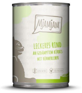 MjAMjAM - leckeres Rind an gedämpftem Kürbis - Pawschow Nassfutter400 g