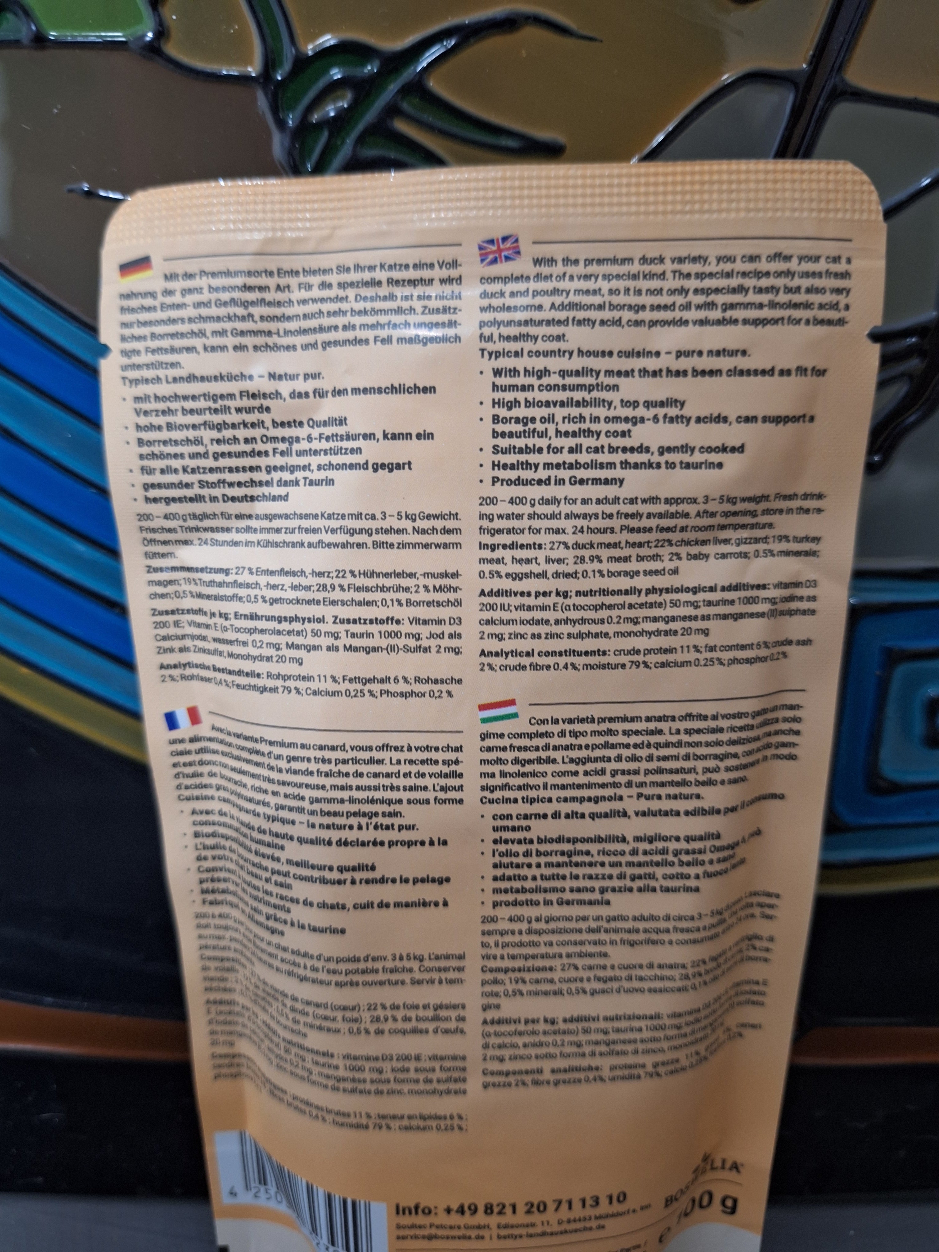 Betty’s Landhausküche Frischebeutel mit Ente & Borretschöl