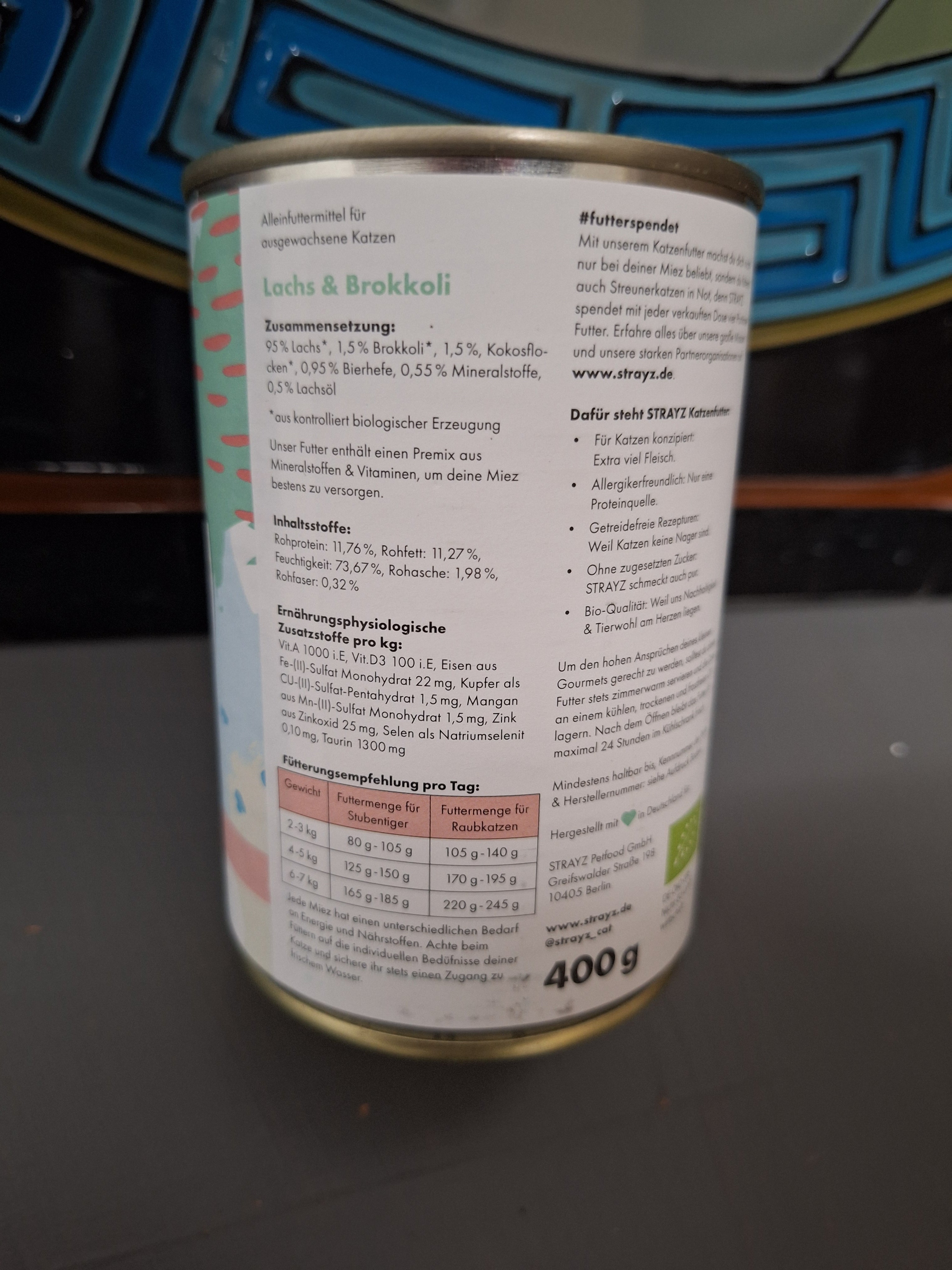 Strayz Katzenfutter – Lachs & Brokkoli (getreidefrei)