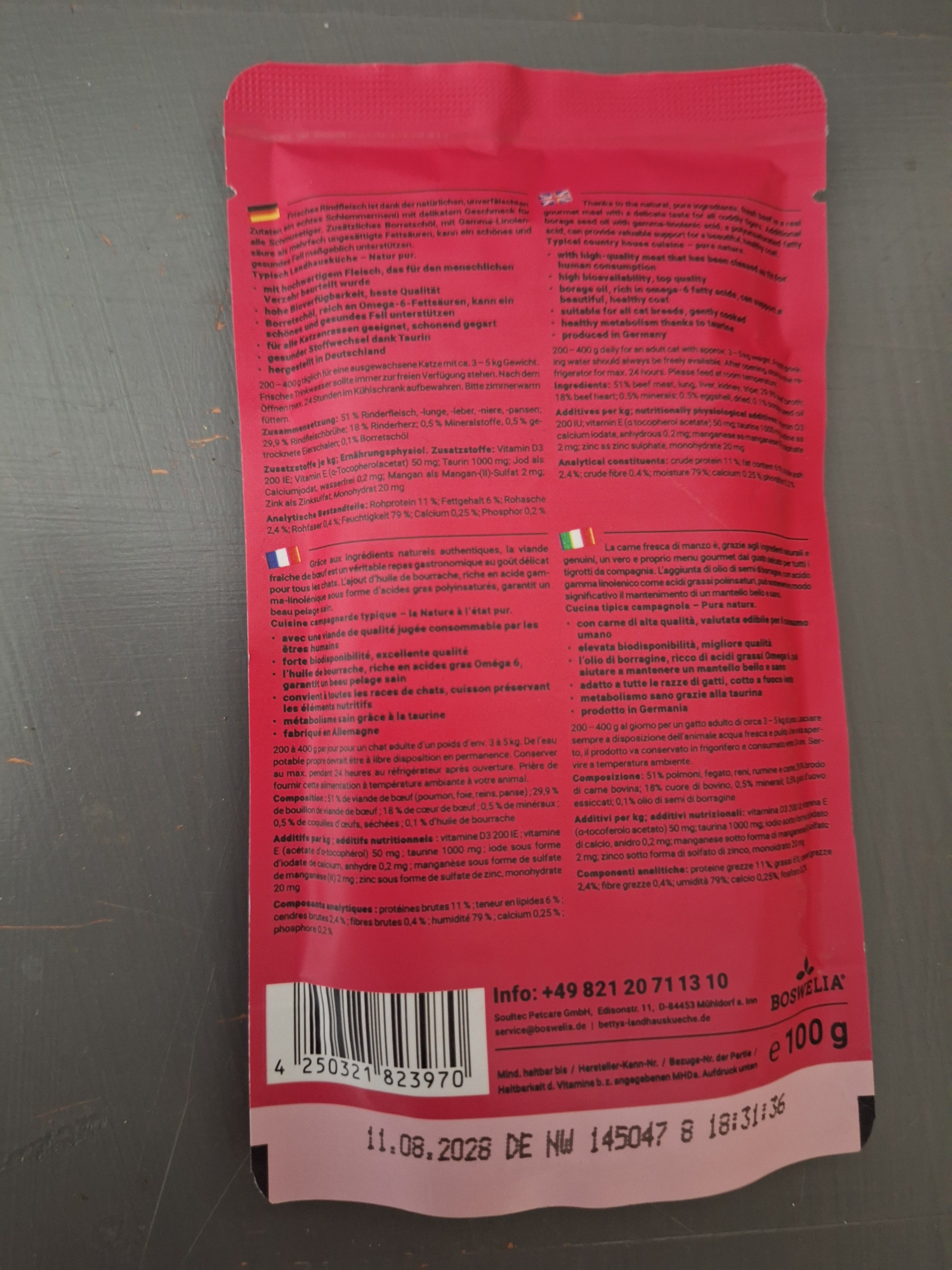 Betty’s Landhausküche Frischebeutel Rind & Herz mit Borretschöl