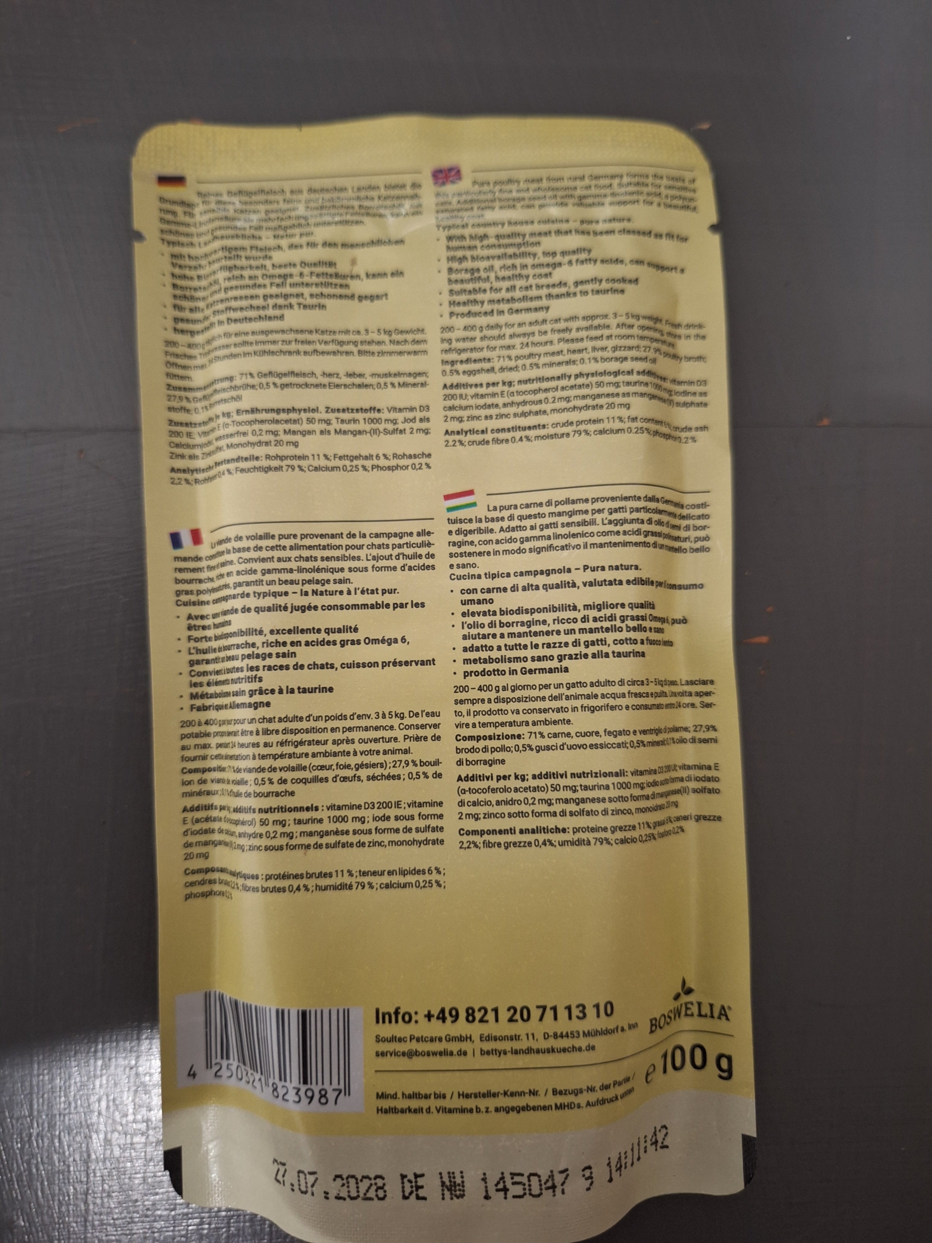 Betty’s Landhausküche Frischebeutel Geflügel PUR mit Borretschöl