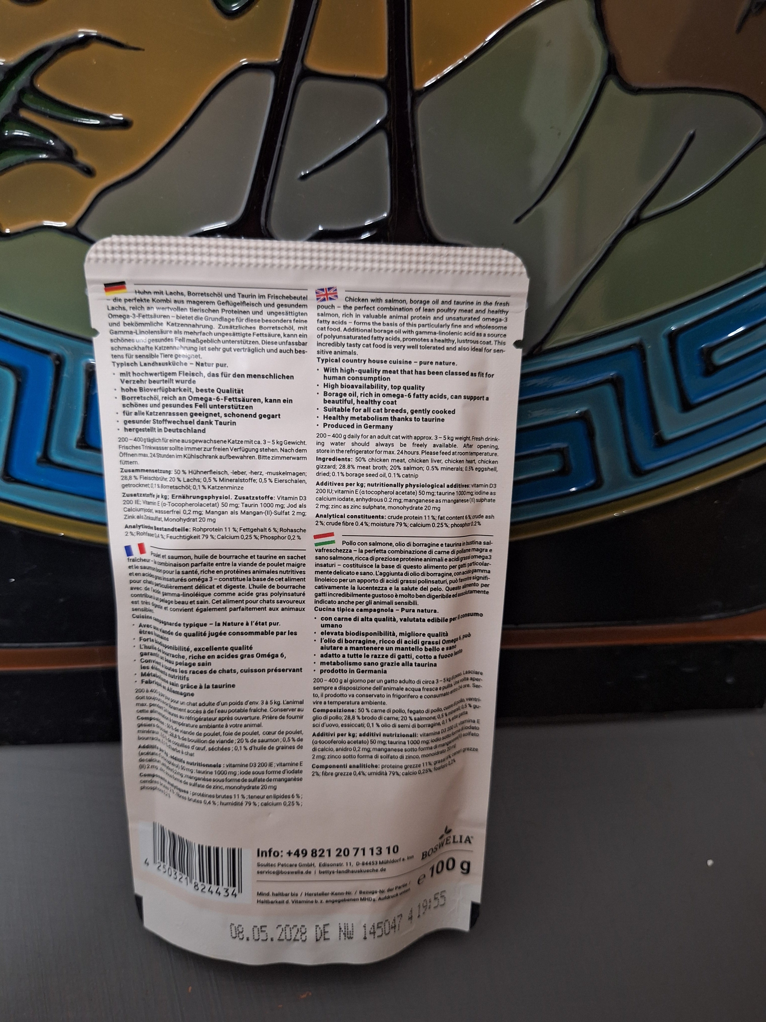 Betty’s Landhausküche Frischebeutel Huhn mit Lachs & Borretschöl