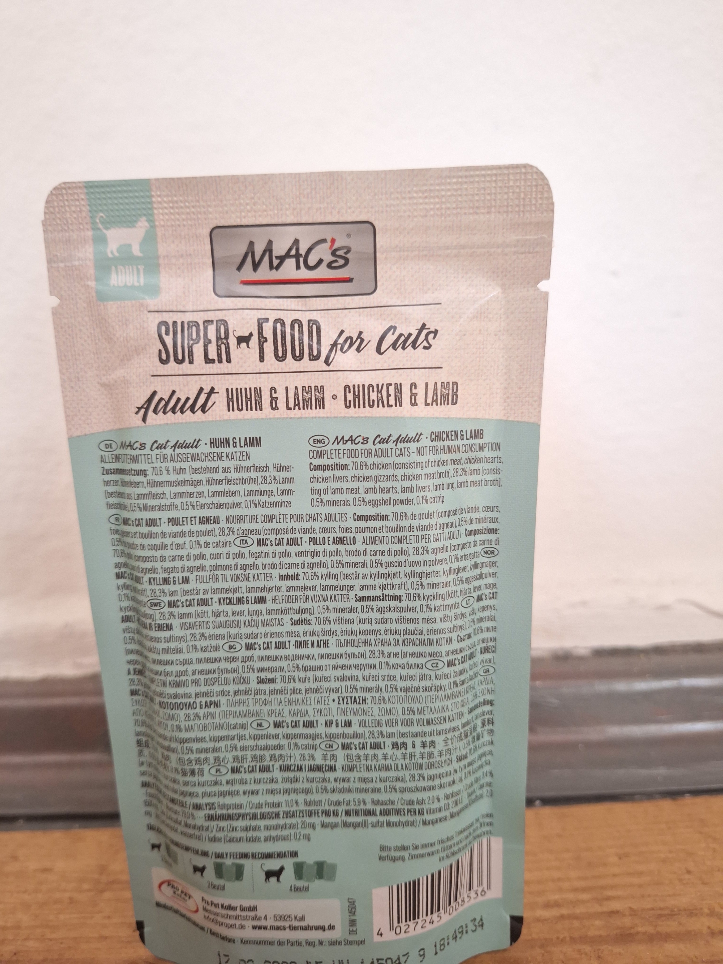 MAC's Cat Pouchpack Huhn & Lamm
