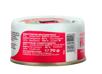 Lucky Lou® Extra Food Thunfischfilet in Gelee 70g Dose